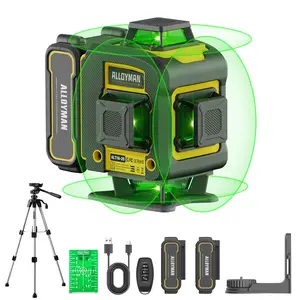 Laser Level 16 Line Self Leveling with Tripod, Alloyman 4D Lazer Level, 4x360° Line Laser for Construction Project Renovation, Floor Tile,   Laser Level Lines Tool, Holiday Gift Ideas for Christmas and New Year Celebrations