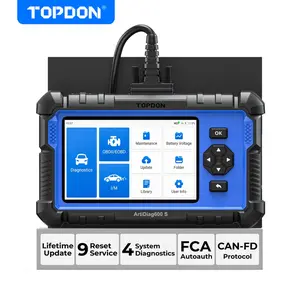 TOPDON AD600S OBD2 Scanner Automotive Scan Tool For ABS/SRS/AT/Engine, 9Reset Services, Free Lifetime Upgrade