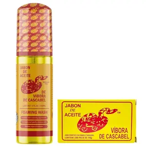 Jabón De Aceite de Vibora de cascabel (140g) + Foaming Wash Face & body (Jabón Líquido espumoso Para cara y Cuerpo) 150 ml Cleansing