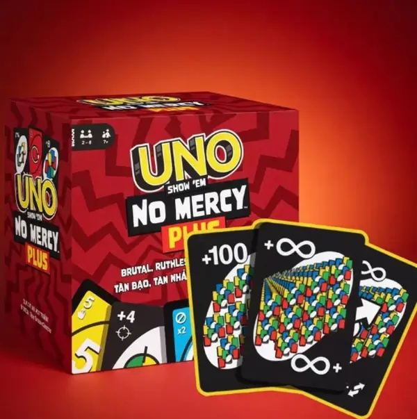 UNO No Mercy Card Game | Updated 45/165/194/196/220-Card Edition | Fun Family & Party Game