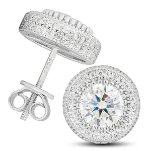 UCCIYO S925 Sterling Silver Moissanite Screw Stud Earrings D Color VVS1  Moissanite For Women Men Jewelry Prefect Brithday Mother'sDay Gifts[N3E10]