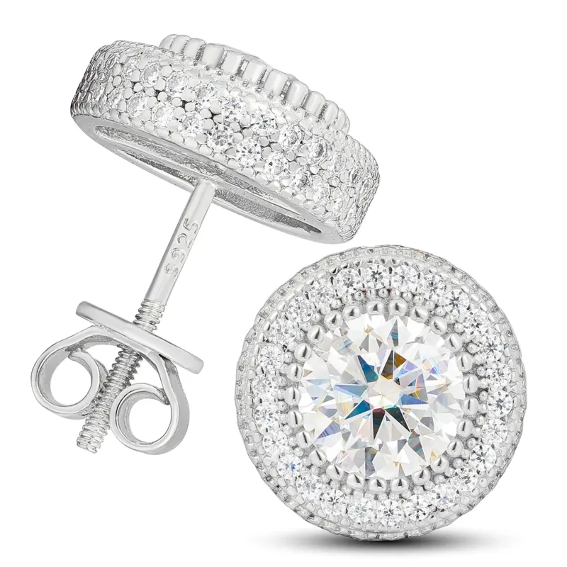 UCCIYO S925 Sterling Silver Moissanite Screw Stud Earrings D Color VVS1  Moissanite For Women Men Jewelry Prefect Brithday Mother'sDay Gifts[N3E10]