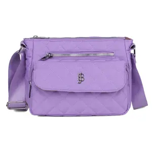 Julia Buxton Quilted Nylon Crossbody Bag