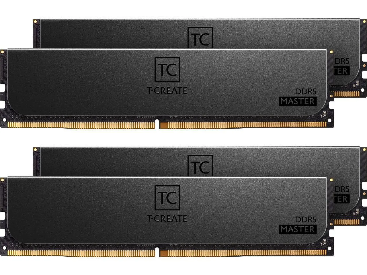 TEAMGROUP T-Create Master Overclocking DDR5 R-DIMM 64GB Kit (4 x 16GB) 6000MHz (PC5-48000) CL32 Hynix A-DIE Workstation Memory Module Ram Black - CTCMD564G6000HC32AQC01