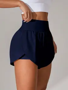 VYNCE Plus Size Women's High Waist Elastic Breathable Shorts for Workout Yoga