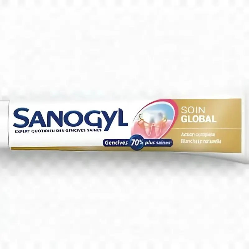 transparent toothpaste bottle SANOGYL