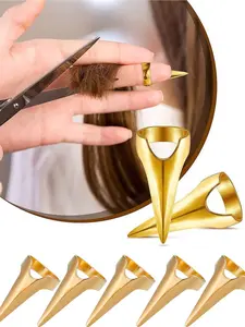 5-Pack False Hair Extensions Distributor Rings, Finger Ring Dividers, Special Distribution Tool, Exaggerated Claw Nail Rings, Hair Styling Tools, Claw Design, Hair Accessories