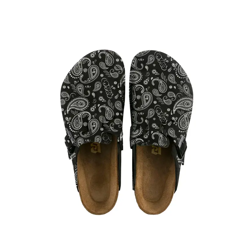 Black Paisley Clogs Slippers