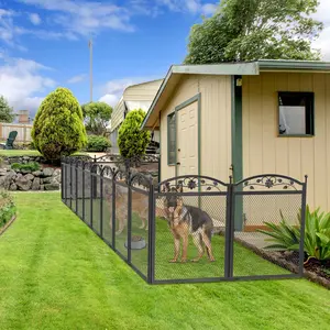 Bingopaw Dog Playpen: 8 Panels Heavy Duty Dog Playpen Pen Outdoor Indoor Dog Puppy Metal Fence with Waterproof Fertility Pad for Whelping, Training