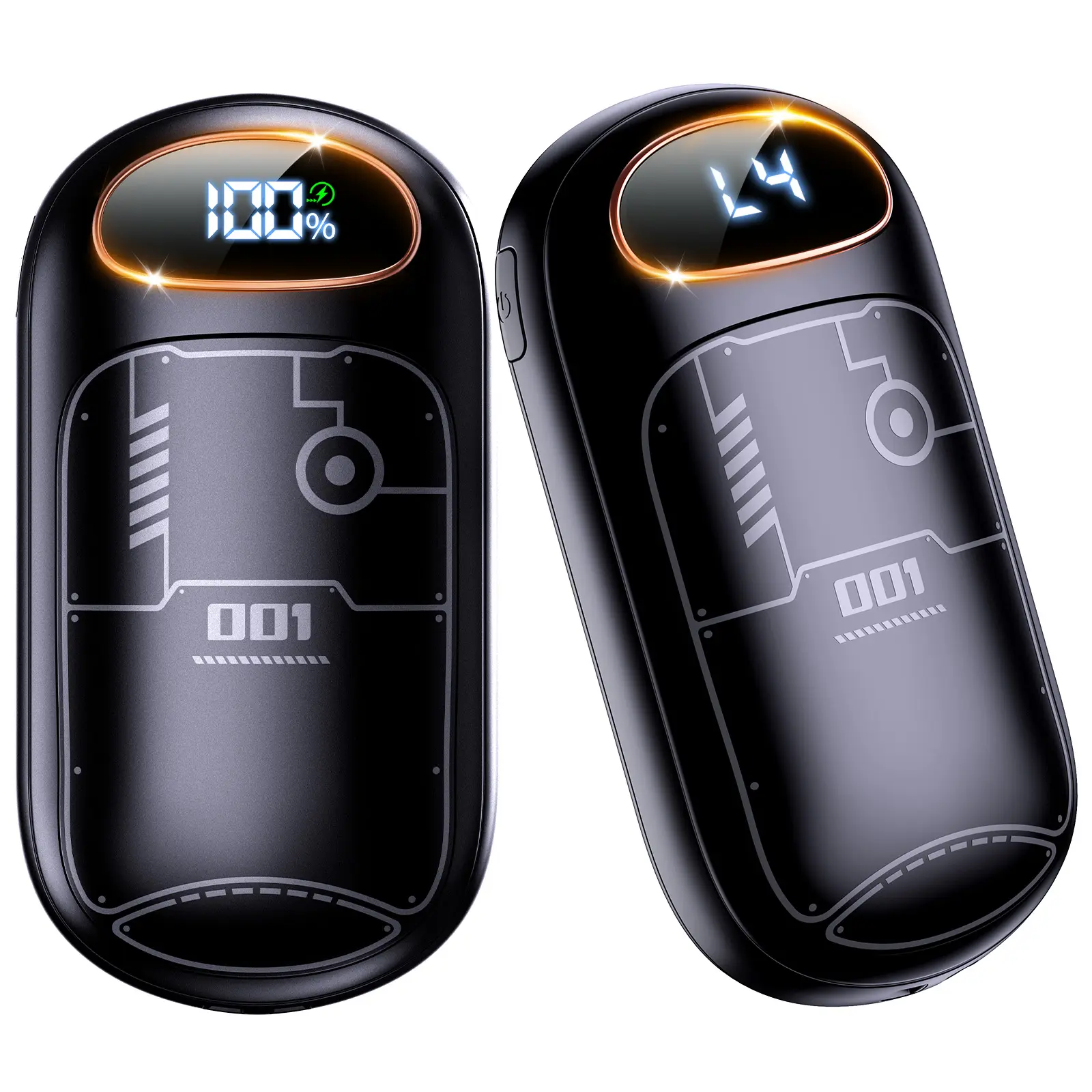 2 Pack Magnetic Rechargeable Hand Warmers, 7000mAh Pocket Hand Warmers with 2s Fast Heating, 132°F Heat, LED Temperature Display, Up to 20H Runtime, 360° Heating for Winter Outdoor Activities Hunting, Fishing, Skiing, Camping & Golf