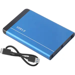External Hard Drive Enclosure, USB 3. 0 Interface 2. 5 Ssd Enclosure 2. 5In Aluminum Alloy External Hard Drive Case Supports 8TB Capacity for SATA SSD with Data Cable
