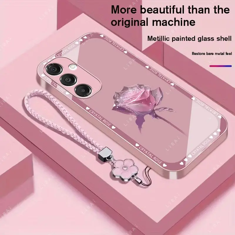 Suitable for [Galaxy A16 5g] Brand new premium phone case, Free four-leaf clover lanyard，drop-proof and fingerprint-resistant，simple and elegant design，multiple colors available YM99