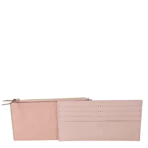 Pre-owned Louis Vuitton Leather Clutches & Wristlets Pochette Monogram Empreinte insert Card Holder Pink
