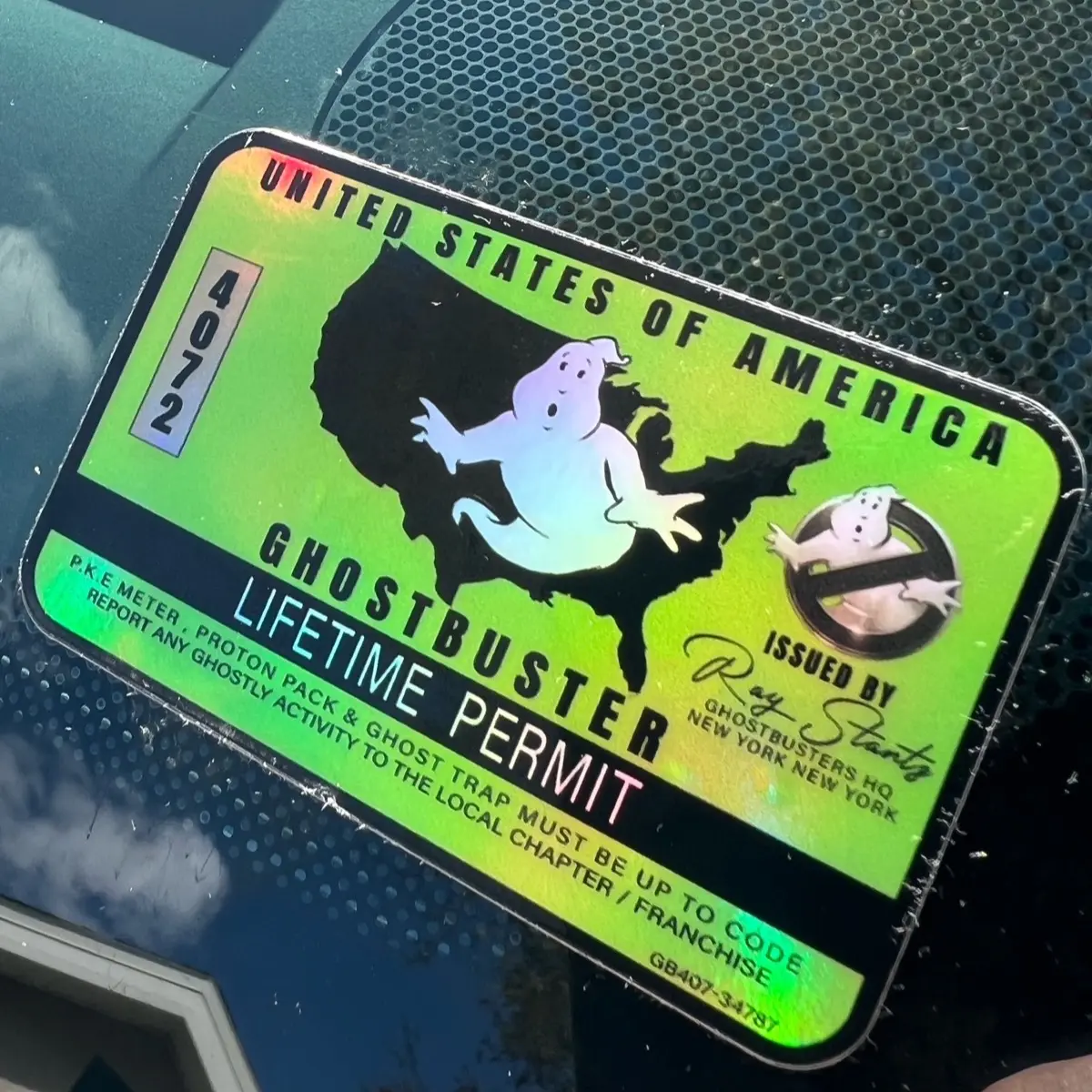 Lifetime member auto decal, hologram edition