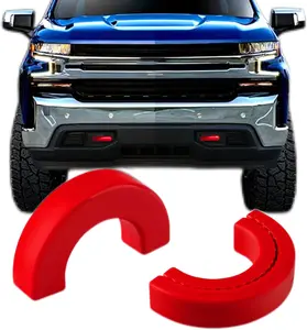 Red, Tow Hook Covers for Silverado, GMC, Sierra, Front Exterior Replacement Accessories, Easy Install