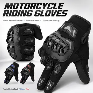 Motorcycle Gloves Carbon Fiber Touch Screen Motorbike Cycling Full Finger Gloves