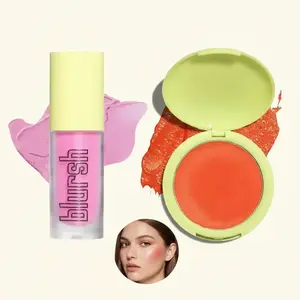 Blush & Highlighter Bundle, Cheek Makeup Duo, 6ml Liquid Blush, 9g Shimmering Highlighter, All Skin Types, Facial Makeup Product for Women & Girls