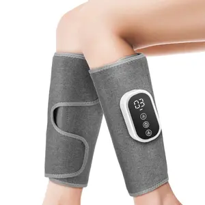 Wireless 360° Air Pressure Calf Massager Hot Compress Electric Airbag Compression Leg Massage Wrap 3 Modes 3 Heating Levels Foot Calf Muscle Relax Blood Circulation