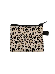 Skull all-over printed coin purse