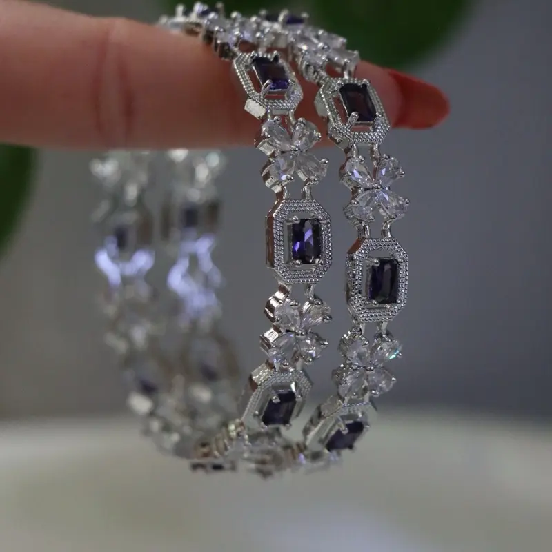 AD Bangle Sets, Elegant Jewelry Accessories for Daily Wear, Special Occasions