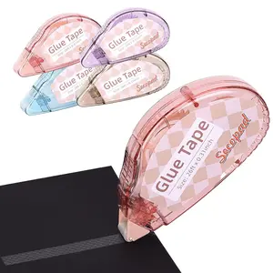 4 Pack Double Sided  Roller for Crafts, Adhesive Glue Runner Scrapbooking Supplies Journaling School Office Teacher Supplies for Kids and Adults, 0.3IN x 26FT Double-Sided Scrapbook Tape