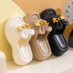 EZAFTRZ Women’s cute Bowknot Design Slides,Casual Comfortable Home Slippers, Non-slip Soft Slippers for Indoor&outdoor