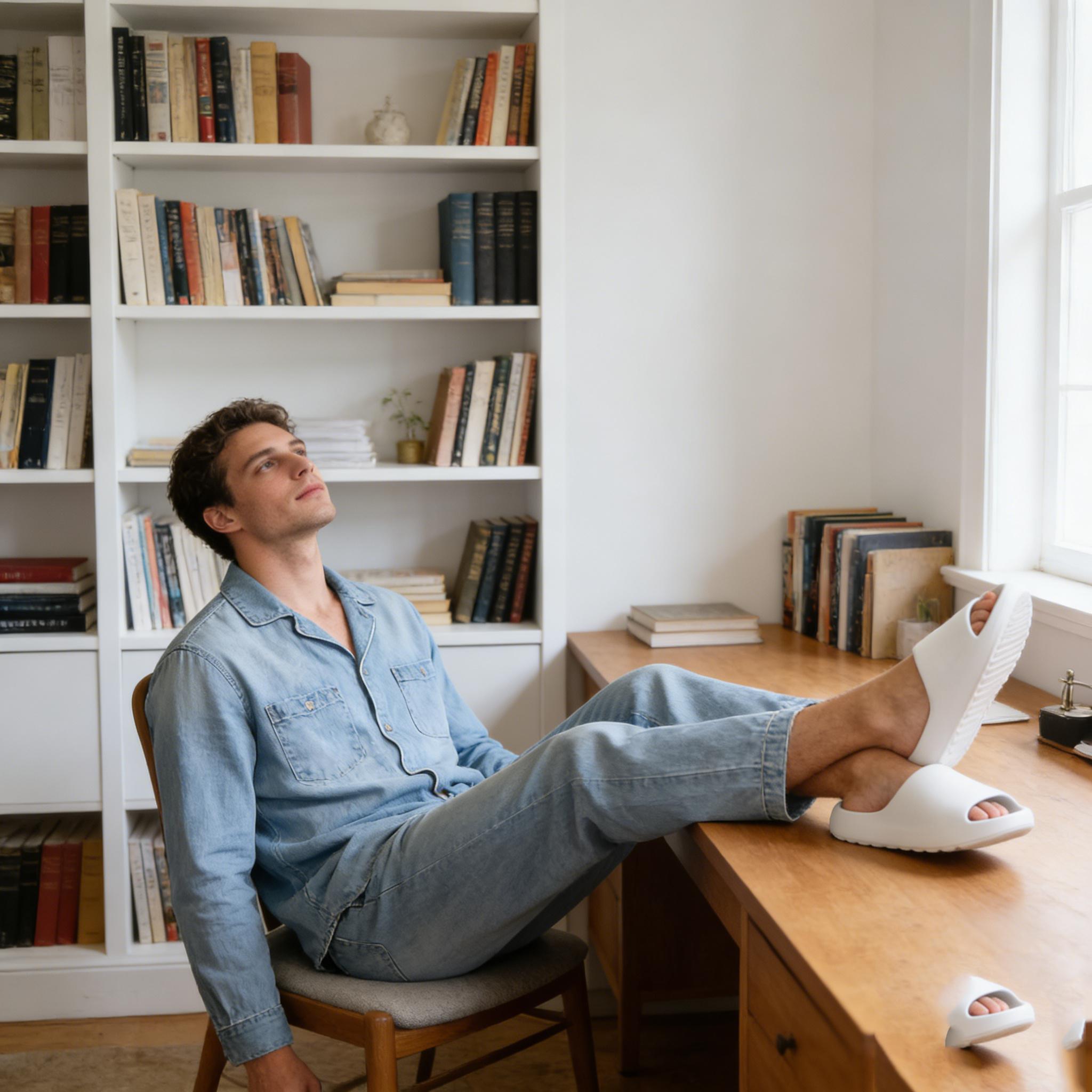 rosyclo Cloud Slides for Women Men - Ultra Soft Thick Sole Pillow Slippers, Non-Slip Lightweight Foam Slippers, Waterproof House Shoes for Shower & Beach