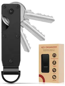 Compact Metallic Key Holder, Minimalist Innovative Keyorganizer, Smart Keychain, Key Holder for Purse, Durable & Stylish Design, Perfect Gift Idea