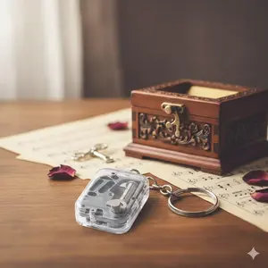 Vintage Wind-Up Music Box Keychain, DIY Zinc Alloy Car Decor Gift, Desk Toy Stress Relief, Retro Mini Music Player, Handmade Birthday Present, Portable Melody Ornament, Collectible Metal Craft, Personalized Accessory Set.