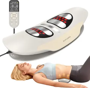 Electric Lumbar and Back Traction Device with Airbag Traction, Vibration Massage & Thermal Compress with Auto Mode | Back Pain Relief for Home Use, Ideal Gift (White)
