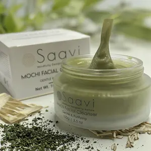 Saavi Mochi Facial Cleanser - Gentle & Purifying - Mindfully Designed for All Skin Types Daily Cleansing Removes Impurities & Excess Oil