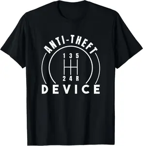 100%cotton Anti-Theft Device / Funny Manual Transmission Stick Shift T-Shirt