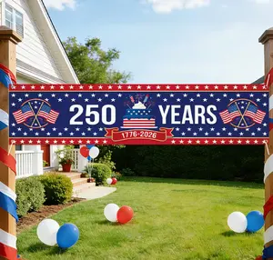 250 Years Banner, 1776–2026 Patriotic Banner, USA Anniversary Banner, Independence Celebration Banner