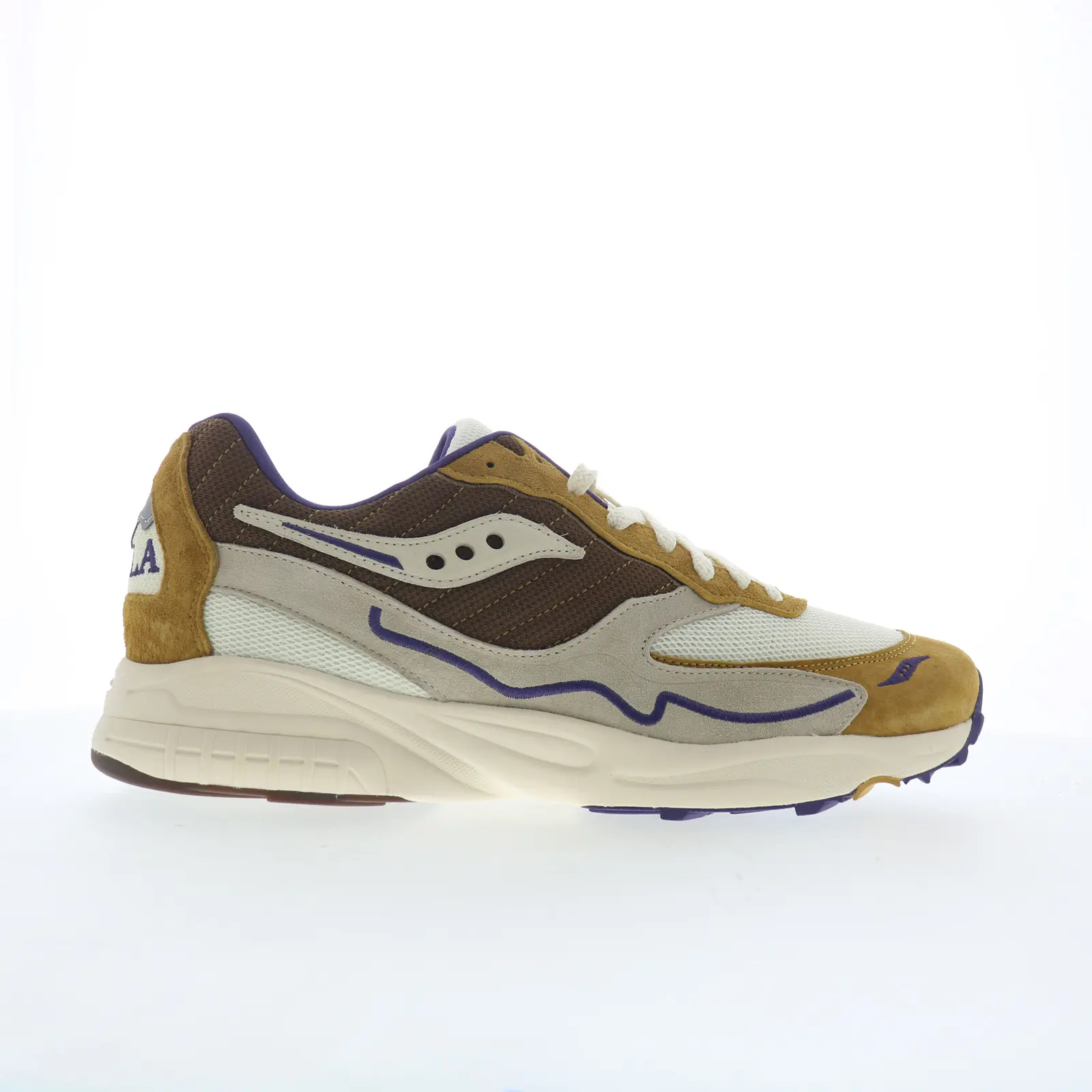 Saucony 3D Grid Hurricane S70825-2 Mens Gold Suede Lifestyle Sneakers Shoes