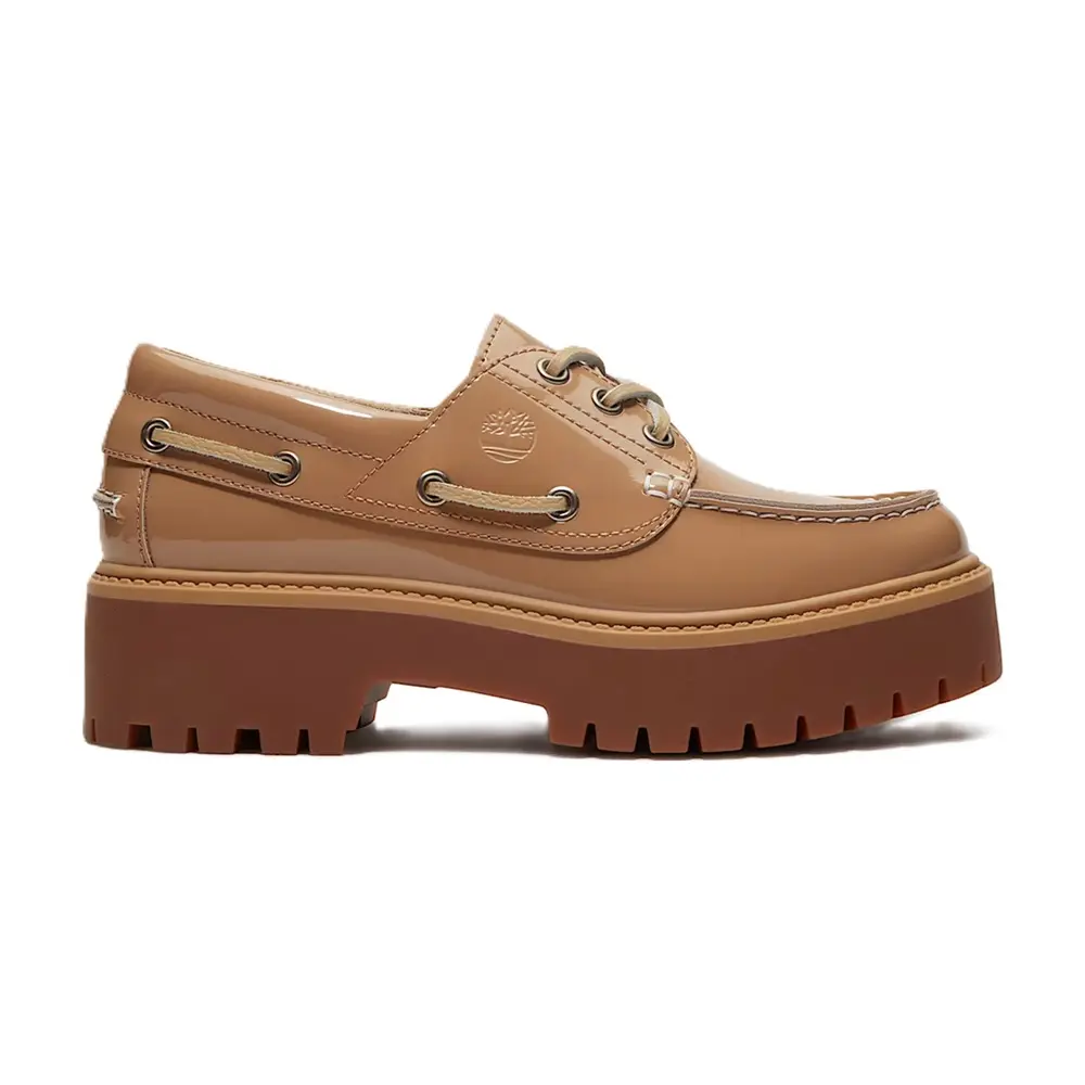 Women's Timberland Stone Street Platform Boat Shoe Beige (TB0A2GVF AKJ)