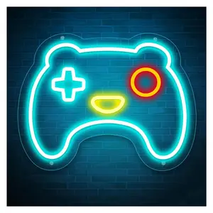 Sign Illuminated Gamer Neon Sign Dimmable Controller For Gamer Room Parties Decor USB Powered Light 22.86cmx30cm Sign Lamp