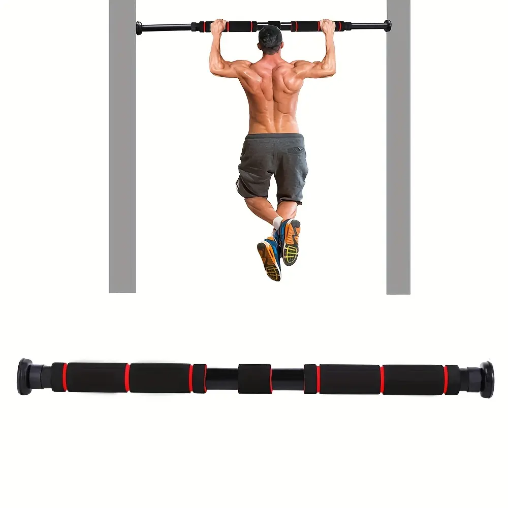 Carbon Steel Chin-Up Bar for Upper Body Strength, Heavy-Duty Adjustable Doorway Mount for Home Workout, No-Drill 62-100 cm