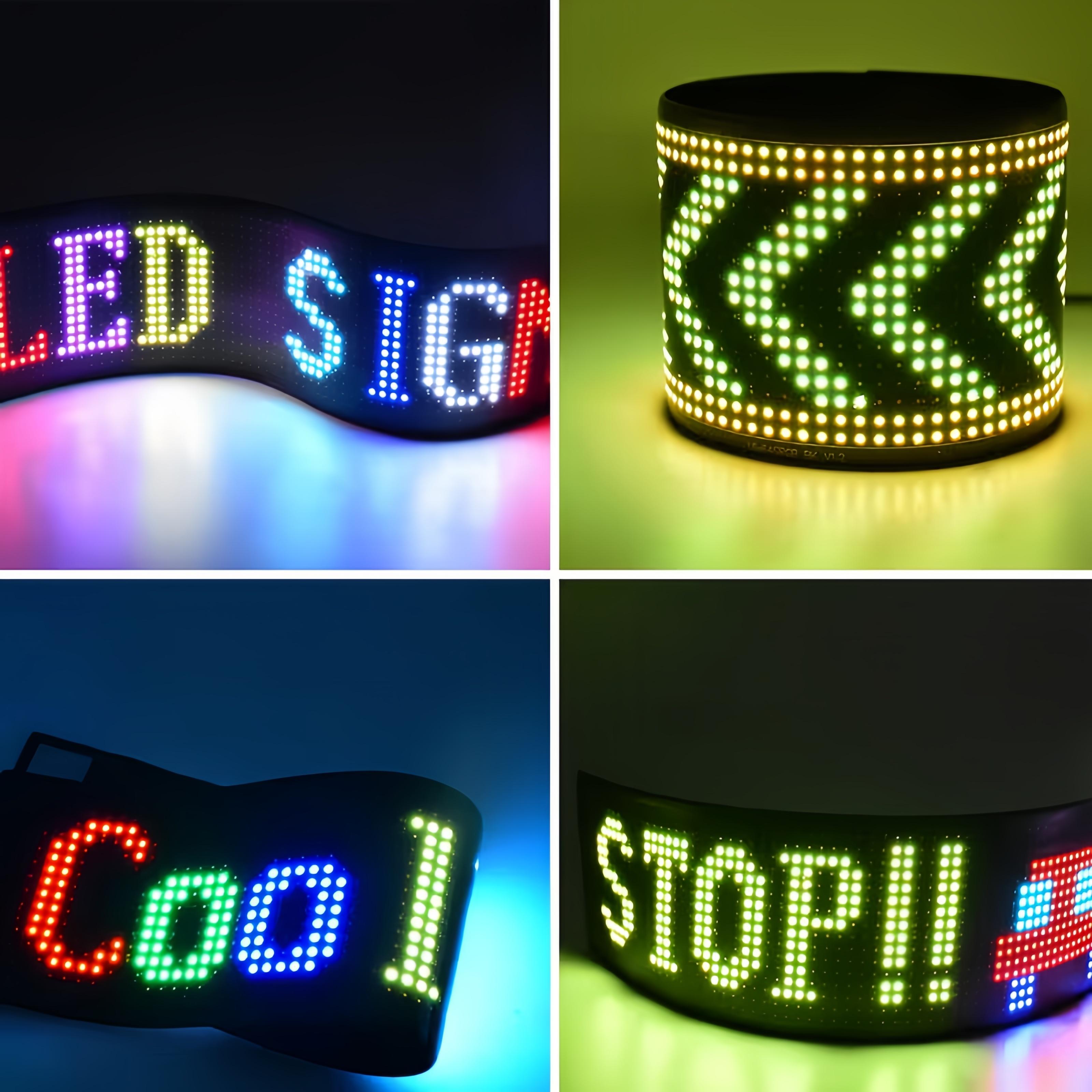 Customizable RGB Flexible LED Panel, APP Controlled Text Display