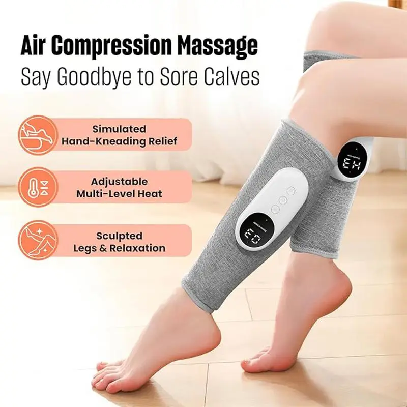 1PC Temperatures & 3 Strengths Dual-purpose Leg Massager Warming & Massage Air Compression Multifunctional Cordless Suitable For Foot Leg Thigh & Knee 1Pc massage machine