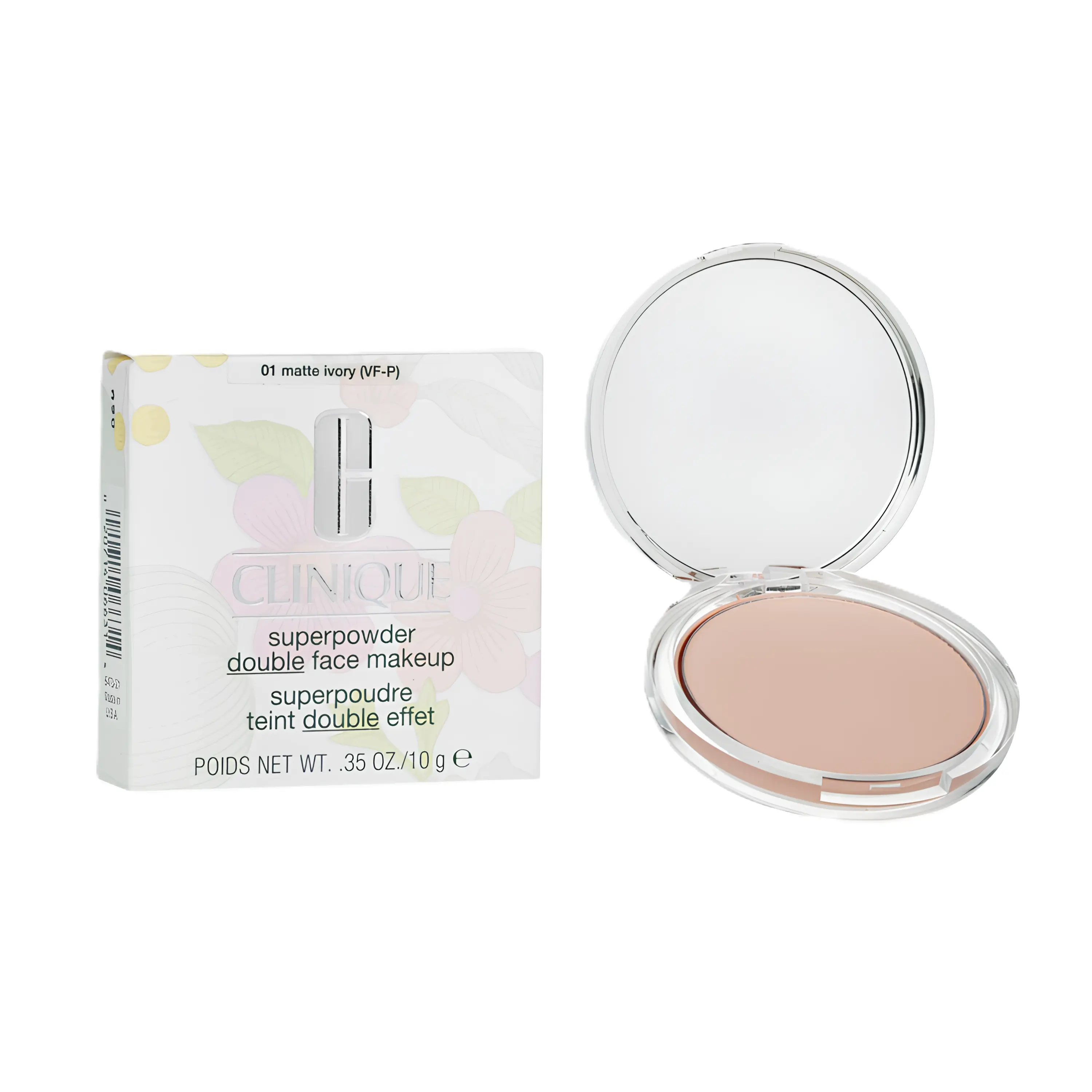 Clinique Superpowder Double Face Make Up for Dry Combination - Matte Ivory, 0.35 Ounce