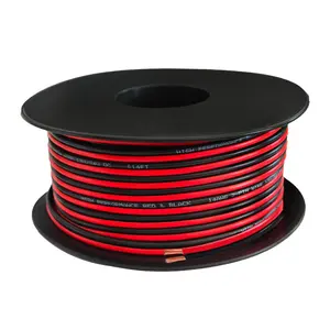 14Gauge 50FT Red Black  Hookup Electrical Wire 2 Conductors LED Strips Extension Wire 12V/24V DC , 14AWG Flexible Wire Extension Cord (14AWG-50FT)