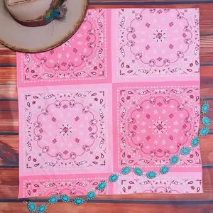 Pink paisley bandana rag
