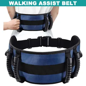 Walking Assist Belt with 6 Handles – 360° Safety Support for Seniors, Mobility Aid for Daily Activities – Breathable, Adjustable, Quick-Release – 2 Sizes (43.3" & 55.5")