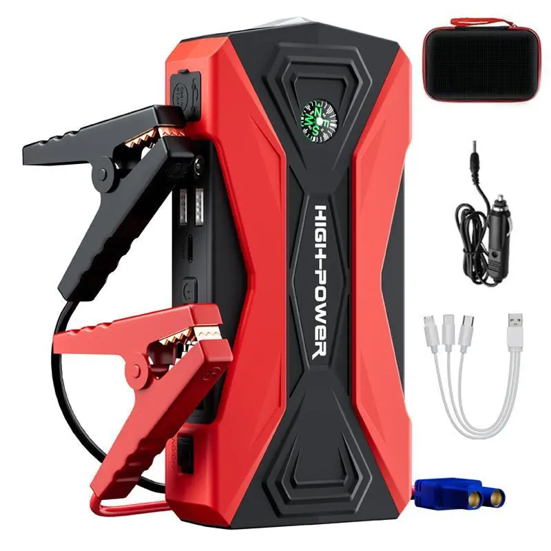 【DealsForYouDays】Portable Car Jump Starter 3000A UltraSafe, Emergency Starter, Diesel Engines, LED Light, Upgraded Cooling Fan & Motherboard (FCC、CE) - Car Emergency Kits!