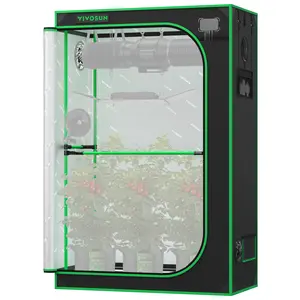 VIVOSUN PRO Grow Tent, with Thick 1 inch Poles, Strengthened High Reflective Mylar Oxford Fabric, Extra Hanging Bars & High CFM Kit for Hydroponics Indoor Plant for AeroLight A200SE
