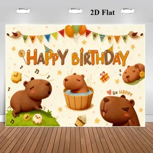Cute Capybara Animal Theme Birthday Decoration, Fun & Festive Party Supplies, Perfect for Celebrations & Gifts