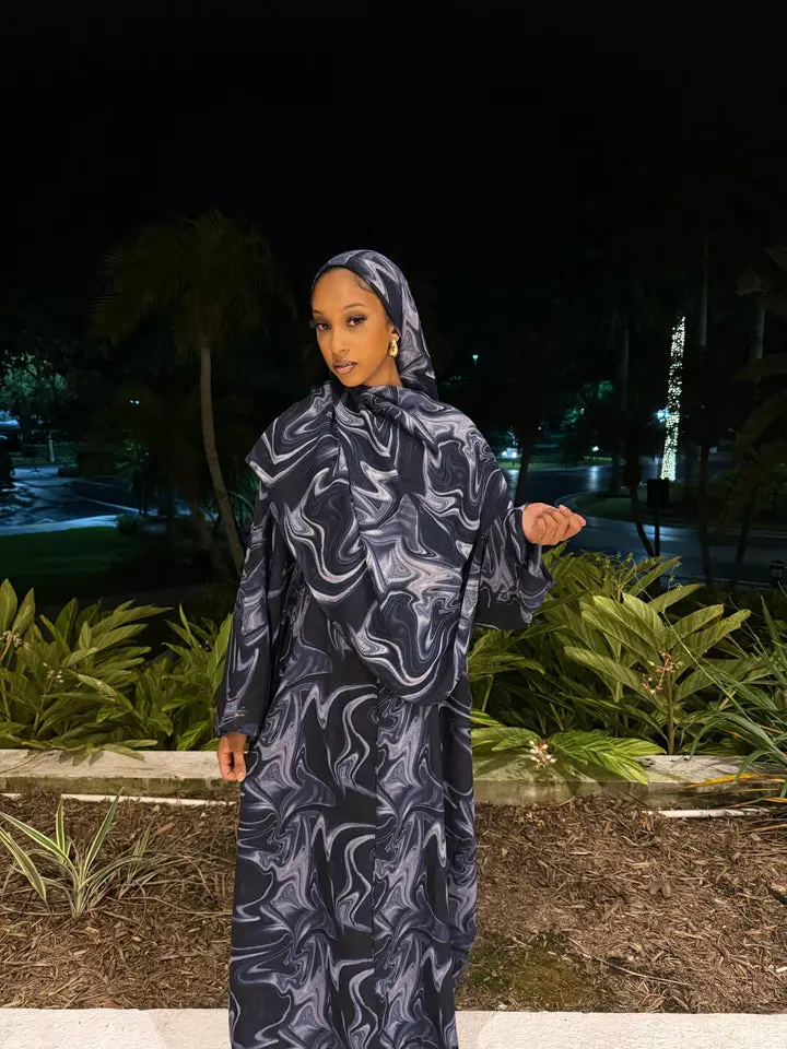 Blue Marble Muse Abaya Set
