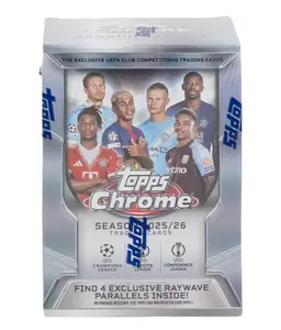 2025/26 Topps UEFA Club Competitions Chrome Soccer Blaster Box