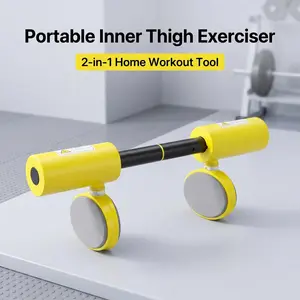 Portable Inner Thigh Exerciser, 2-in-1 Lower Body & Arm Workout Tool, Compact Home Fitness Trainer for Legs, Hips and Arms