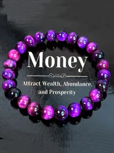 8mm Natural Tiger Eye Stone Beaded Bracelet, Fashionable Jewelry for Women & Men, Trendy All-match & Exquisite Jewelry for Birthday Gift, Crystal Bracelets